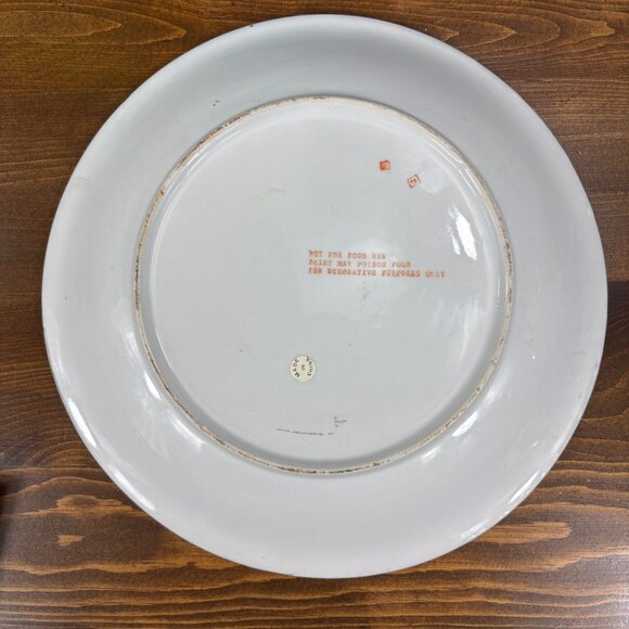 Vintage Famille Rose Style Plate Pink Peony & Grape Floral Charger for Wall - Picture 8 of 11